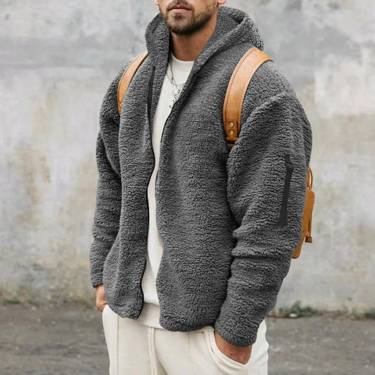 Comfortable Cashmere Luxury Winter Jacket with Hood for Men