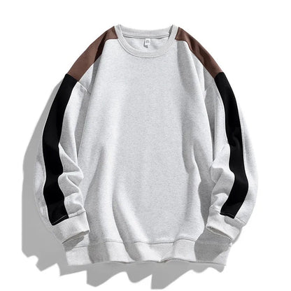Edward Relaxed Crewneck Sweater | Color Block Crewneck Sweater