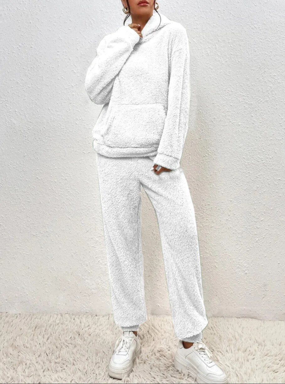 Dame Hettegenser – Myk Sherpa Fleece – Avslappet Passform – Langermet og Varm