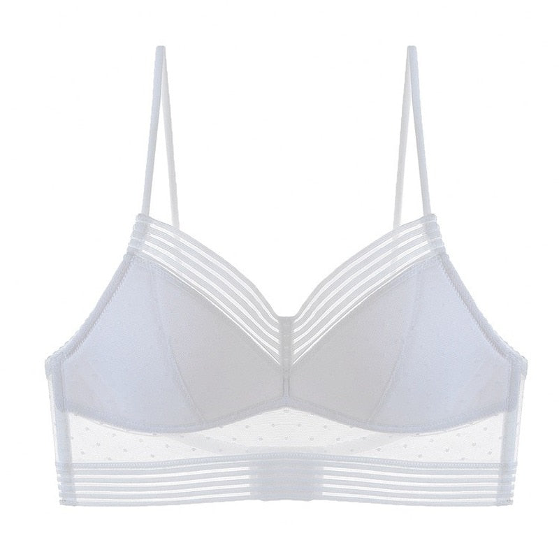 Women's Bra – Seamless Fit – Mesh Details – Breathable Light Support – Open Back