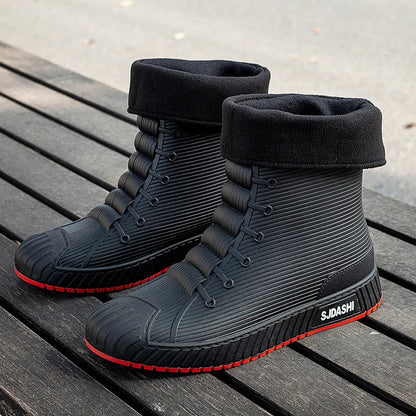 Men's Shoes High Top – Waterproof – Fleece Lined – Sturdy Sole – Mid-Height Shaft