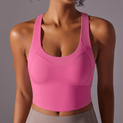 Women's Sports Bra – Tight Fit – Breathable Stretch – Racerback – Scoop Neck