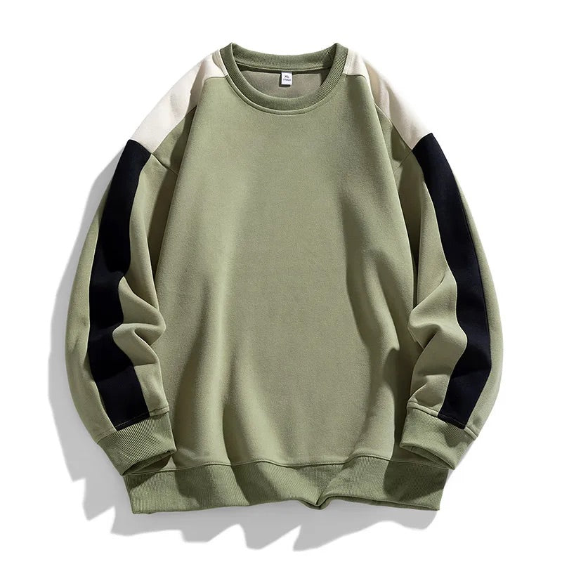 Edward Relaxed Crewneck Sweater | Color Block Crewneck Sweater