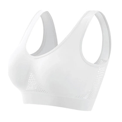 Women's Sports Bra – High Support – Breathable Stretch – Racerback with Mesh Details