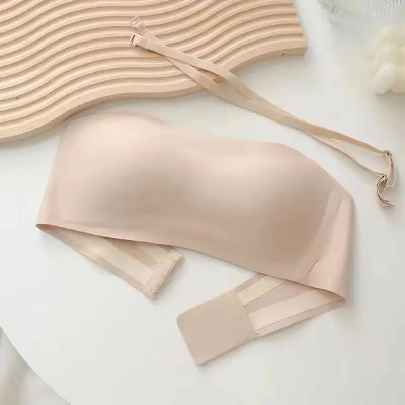 Women's Tube Bra – Seamless Fit – Wireless Push-Up Support – Breathable Comfort