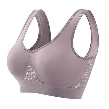Women's Sports Bra – High Support – Breathable Stretch – Racerback with Mesh Details
