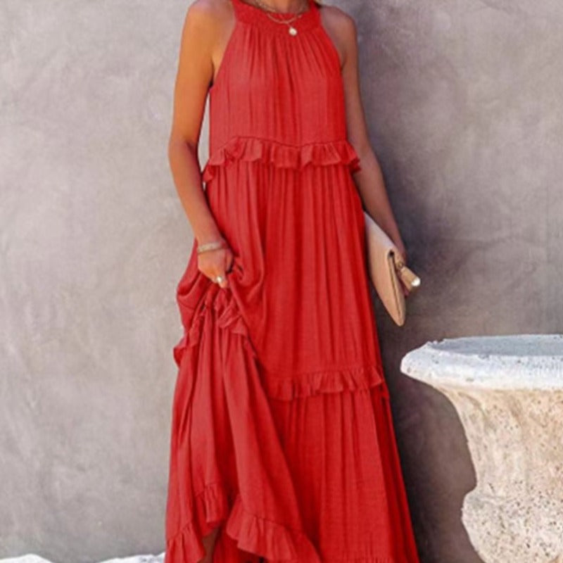 Emmy - Elegant Sleeveless Maxi Dress with Ruffles