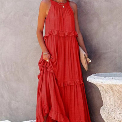Emmy - Elegant Sleeveless Maxi Dress with Ruffles