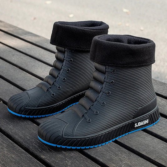 Men's Shoes High Top – Waterproof – Fleece Lined – Sturdy Sole – Mid-Height Shaft