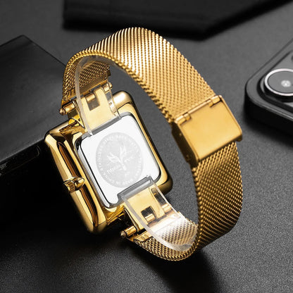 Alice Bracelet Watch | Square Face, Mesh Band Watch