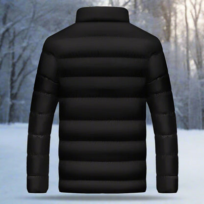 Men's Down Jacket – Warming Insulation – High Collar – Zipper Pockets – Comfortable Fit