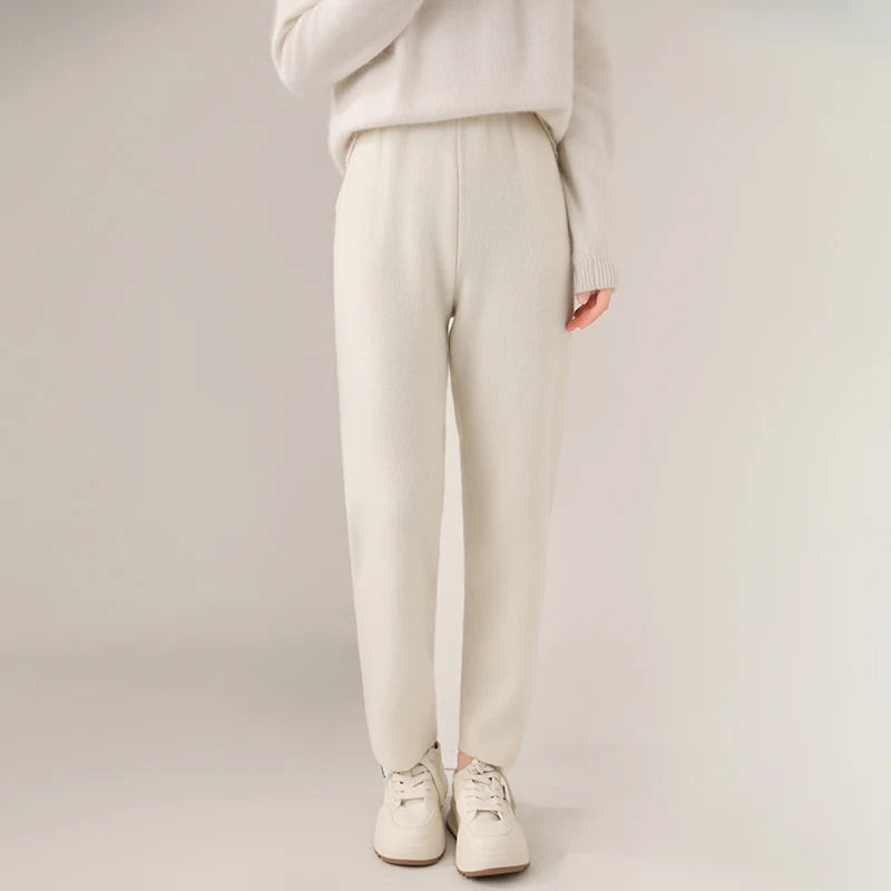 Emma Relaxed Fit Pants | Ankle-Length, Elastic Waist Pants