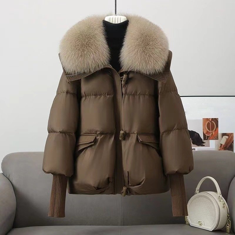 Women’s Jacket - Down Alternative Fill - Oversized Fit - Faux Fur Collar - Hip Length