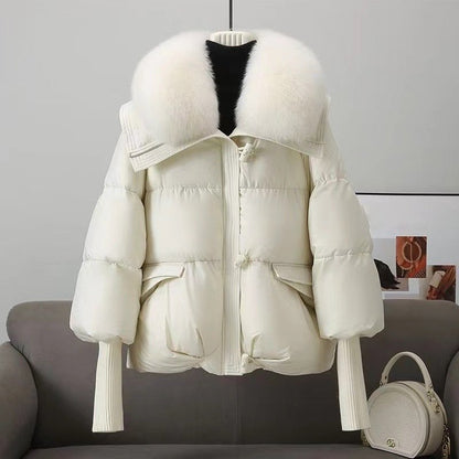 Women’s Jacket - Down Alternative Fill - Oversized Fit - Faux Fur Collar - Hip Length