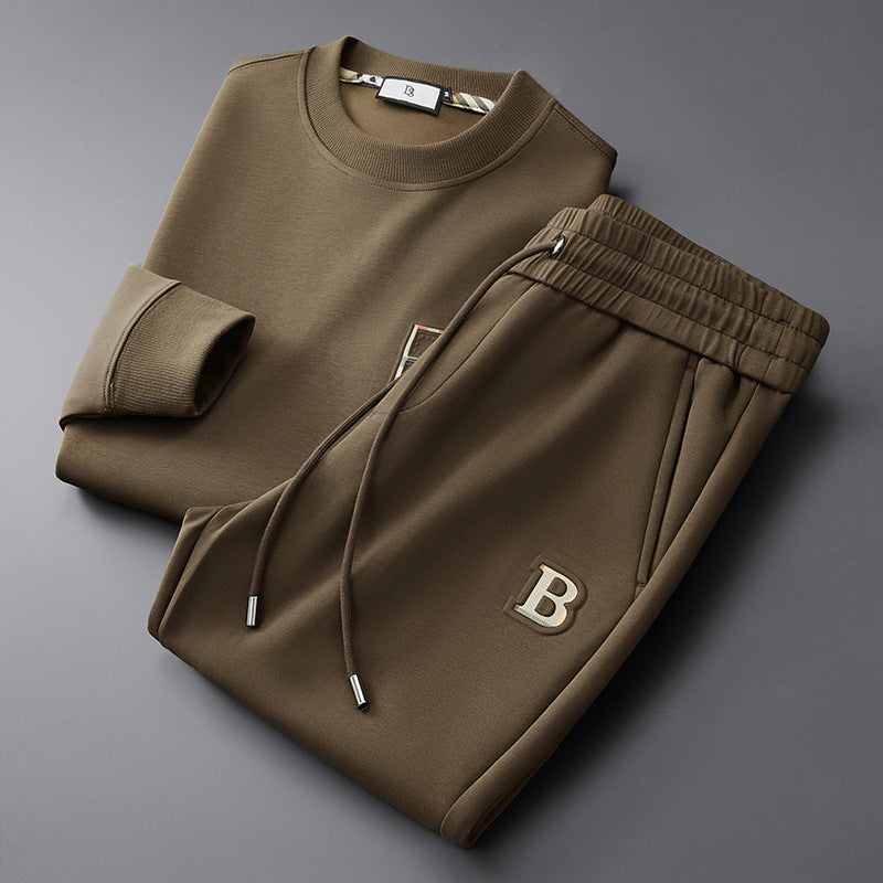 Antonio Fleece Relaxed Fit Two-Piece Set | Crewneck Two-Piece Set