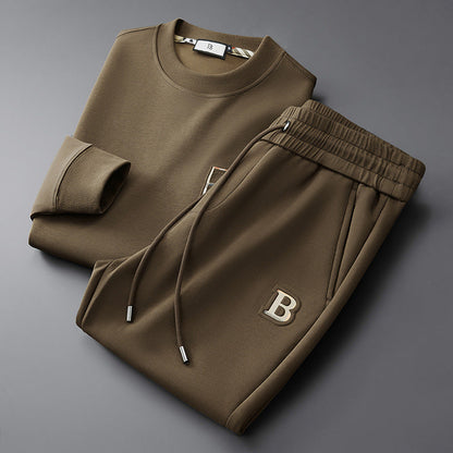 Antonio Fleece Relaxed Fit Two-Piece Set | Crewneck Two-Piece Set