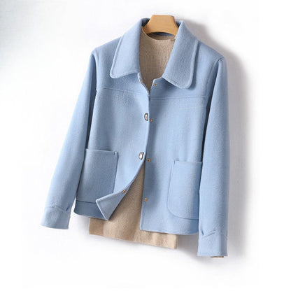 Aurora Wool Relaxed Fit Jacket | Collared, Button Front Jacket