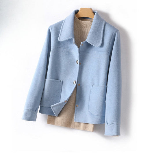 Aurora Wool Relaxed Fit Jacket | Collared, Button Front Jacket