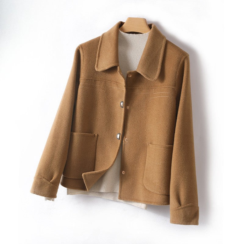 Aurora Wool Relaxed Fit Jacket | Collared, Button Front Jacket