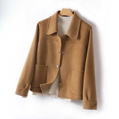 Aurora Wool Relaxed Fit Jacket | Collared, Button Front Jacket