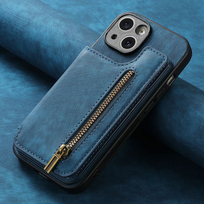 Leather Zipper iPhone Case With Built-In Pocket