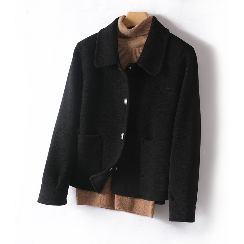 Aurora Wool Relaxed Fit Jacket | Collared, Button Front Jacket