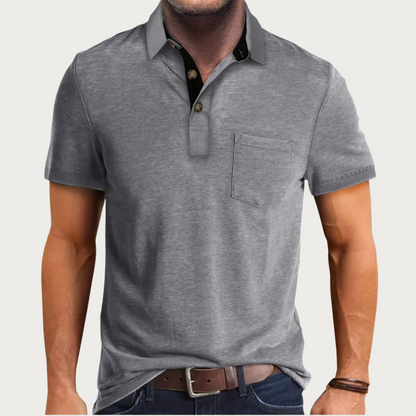 Men's Piqué Shirt – Regular Fit – Short Sleeve – Soft Knit – Chest Pocket – Casual