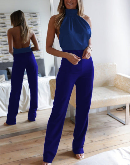 Women's Jumpsuit – Backless – Halterneck – Elegant Slim Fit – Party Outfit
