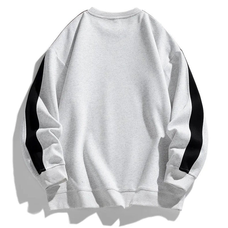 Edward Relaxed Crewneck Sweater | Color Block Crewneck Sweater