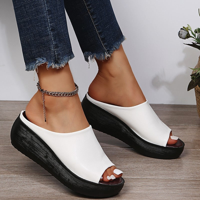 Women's Sandals – Open Toe – Soft Comfort Sole – Minimalist Design – Platform