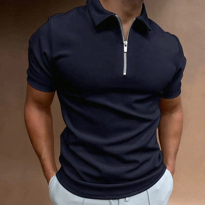 Justian - High Quality Polo Shirt with Zipper