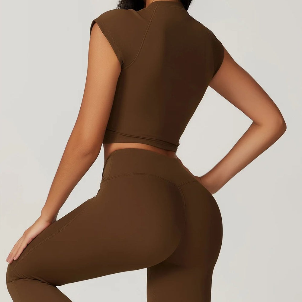 Emma Two-Piece Set | Crop Top & Flared Pants Two-Piece Set