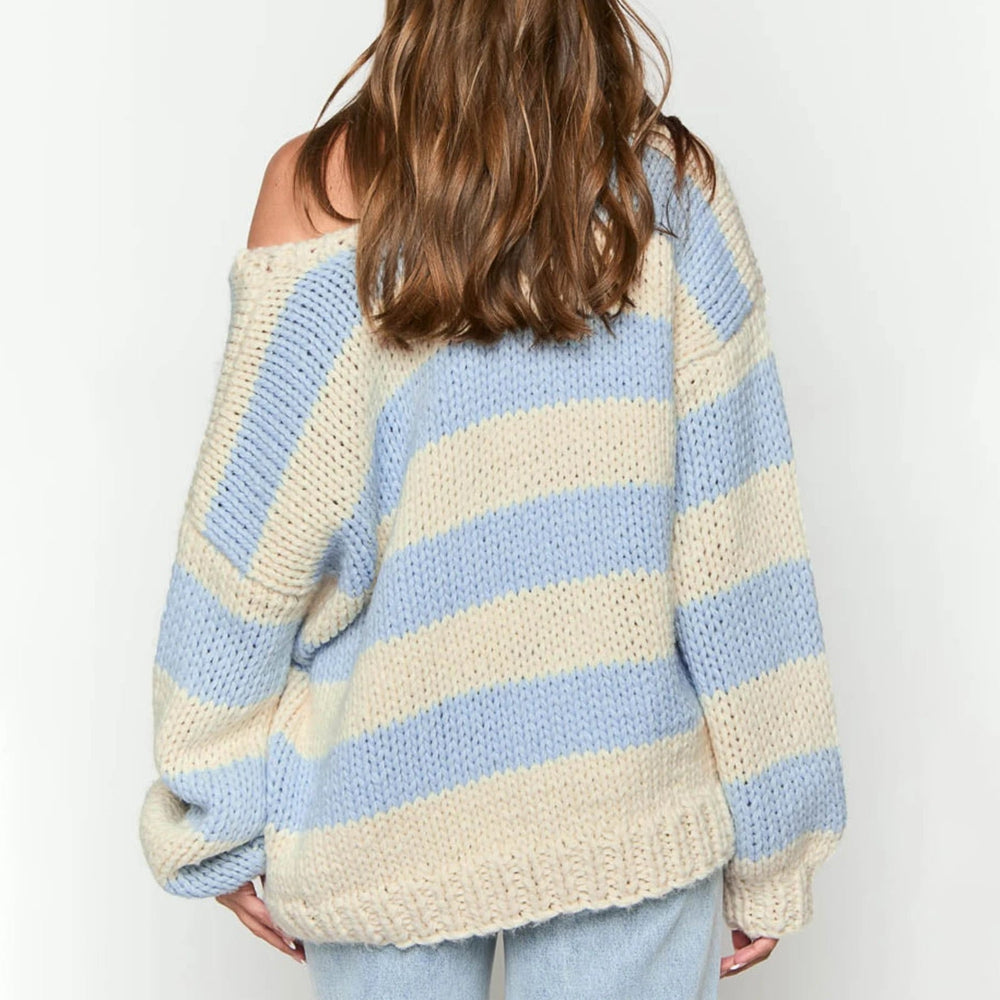 Martina Oversized Sweater | Off-Shoulder Knitted Pullover Sweater