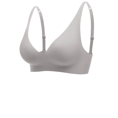 Women's Bra – Seamless V-neck – Wide Strap – Soft Breathable Blend – Removable Wire-free