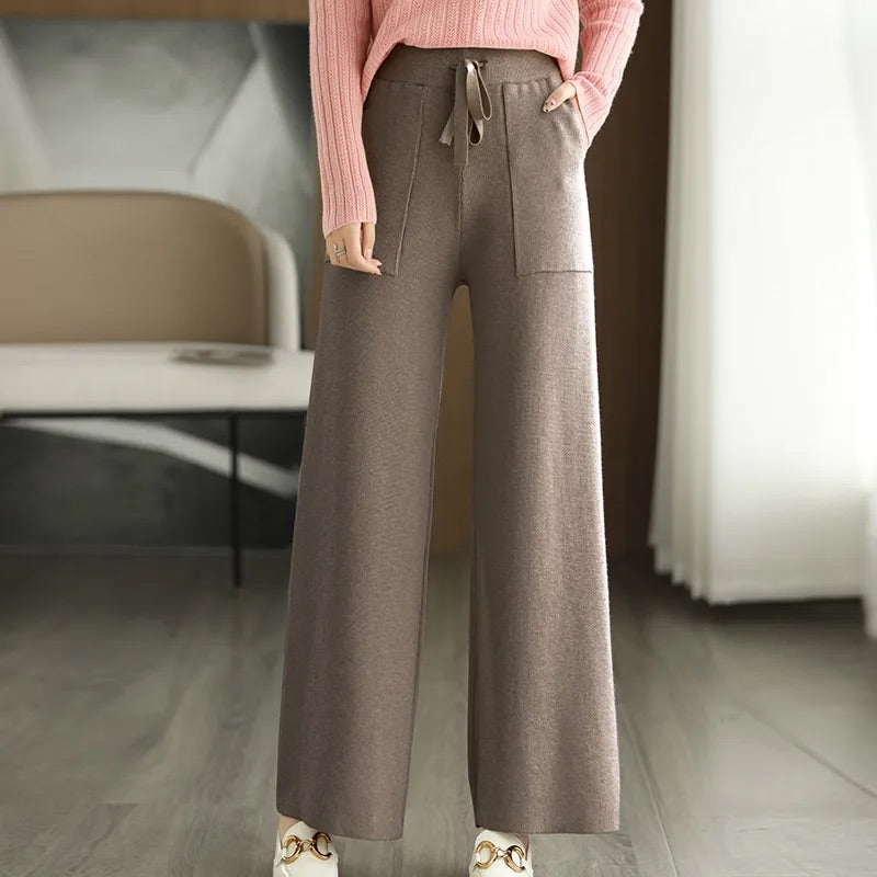 Aurora Wide Leg Pants | Full-Length, Patch Pockets Wide Leg Pants
