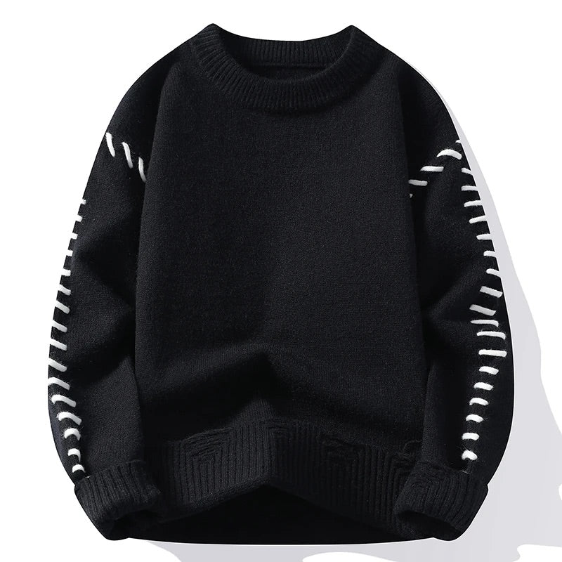 Isaac Relaxed Fit Pullover Sweater | Ribbed Pullover Sweater