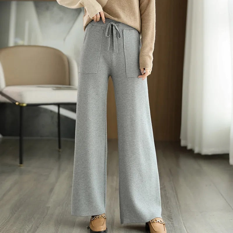 Aurora Wide Leg Pants | Full-Length, Patch Pockets Wide Leg Pants