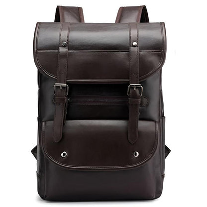 Logan Leather Structured Backpack | Flap Closure Backpack