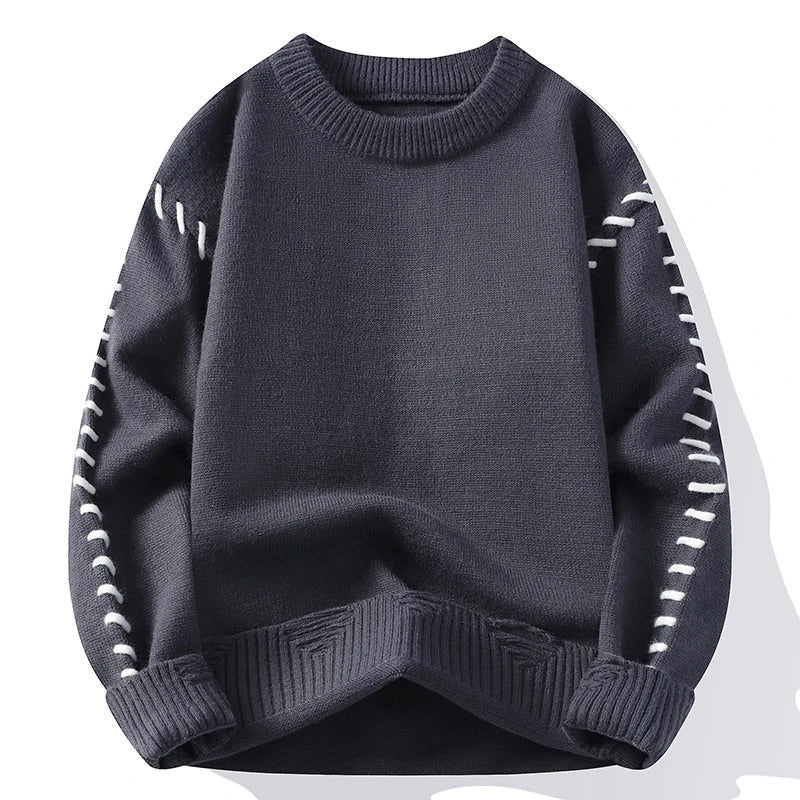 Isaac Relaxed Fit Pullover Sweater | Ribbed Pullover Sweater