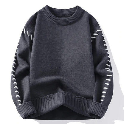 Isaac Relaxed Fit Pullover Sweater | Ribbed Pullover Sweater