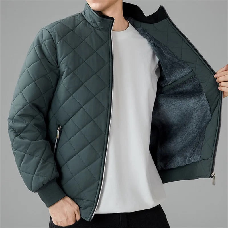 Lucas Relaxed Fit Quilted Jacket | Stand-Up Collar Jacket