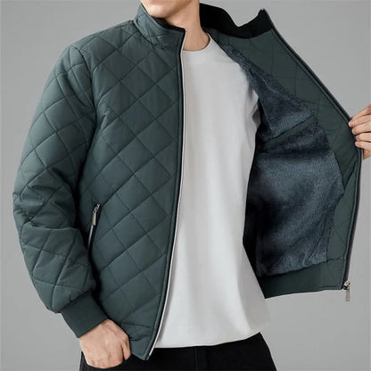 Lucas Relaxed Fit Quilted Jacket | Stand-Up Collar Jacket