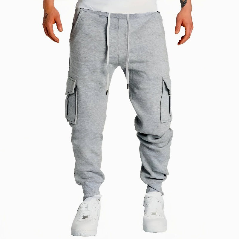 Teddy Fleece Jogger Fit Cargo Joggers | Solid Cargo Joggers