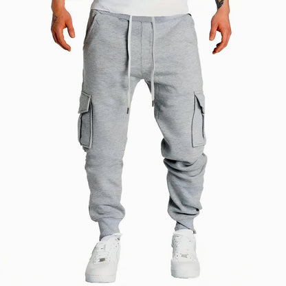 Teddy Fleece Jogger Fit Cargo Joggers | Solid Cargo Joggers