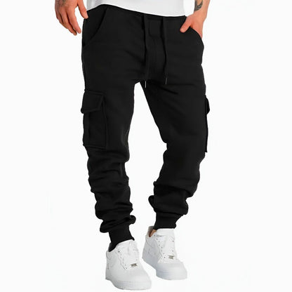 Teddy Fleece Jogger Fit Cargo Joggers | Solid Cargo Joggers