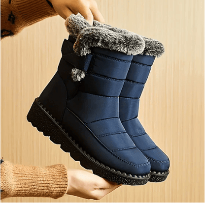 Women's Ankle Boots – Quilted Fit – Lined with Fur – Non-Slip Sole