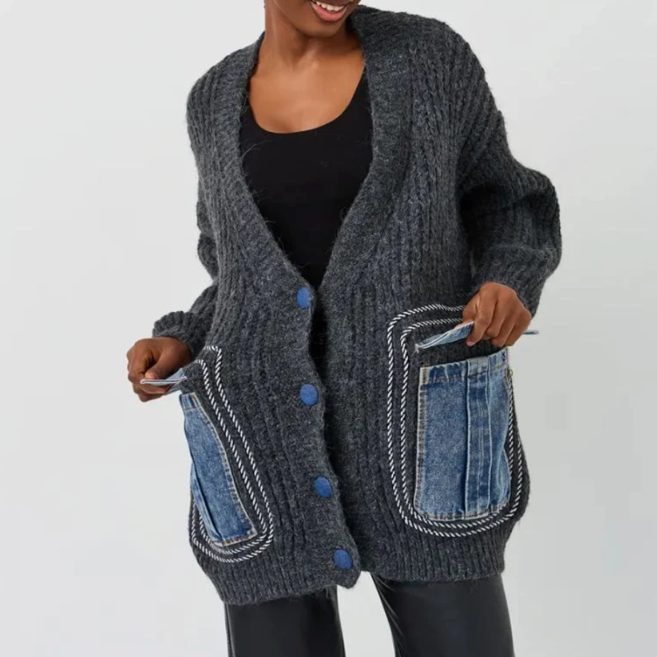 Ginevra Oversized Cardigan | Chunky Knit, Button Front Cardigan