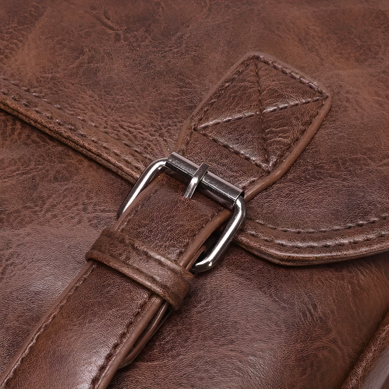 Teddy Leather Flap Backpack | Buckle Straps & Top Handle Backpack