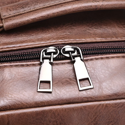 Tommy Leather Flap Top Backpack | Padded Shoulder Straps Backpack