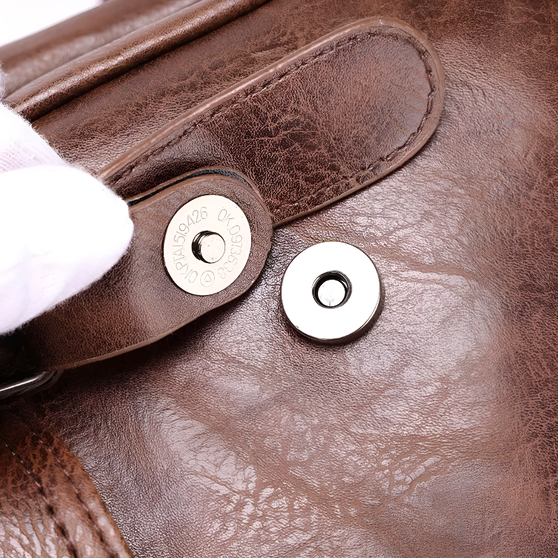 Teddy Leather Flap Backpack | Buckle Straps & Top Handle Backpack